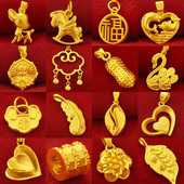 越南沙金吊坠不掉色项链女2025年新品 潮古法仿真首饰假黄金结婚