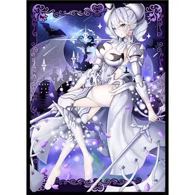 游戏王卡套 迷宫城的白银姬卡牌保护牌套妹套镭射闪套 官套尺寸