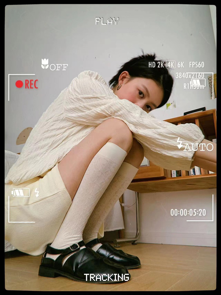 春天蕾丝袜子立体花朵弹力透气