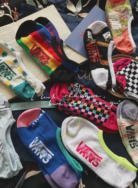 新款女袜纯棉袜子四季船袜透气浅口隐形防滑硅胶ins潮流棉底短袜2