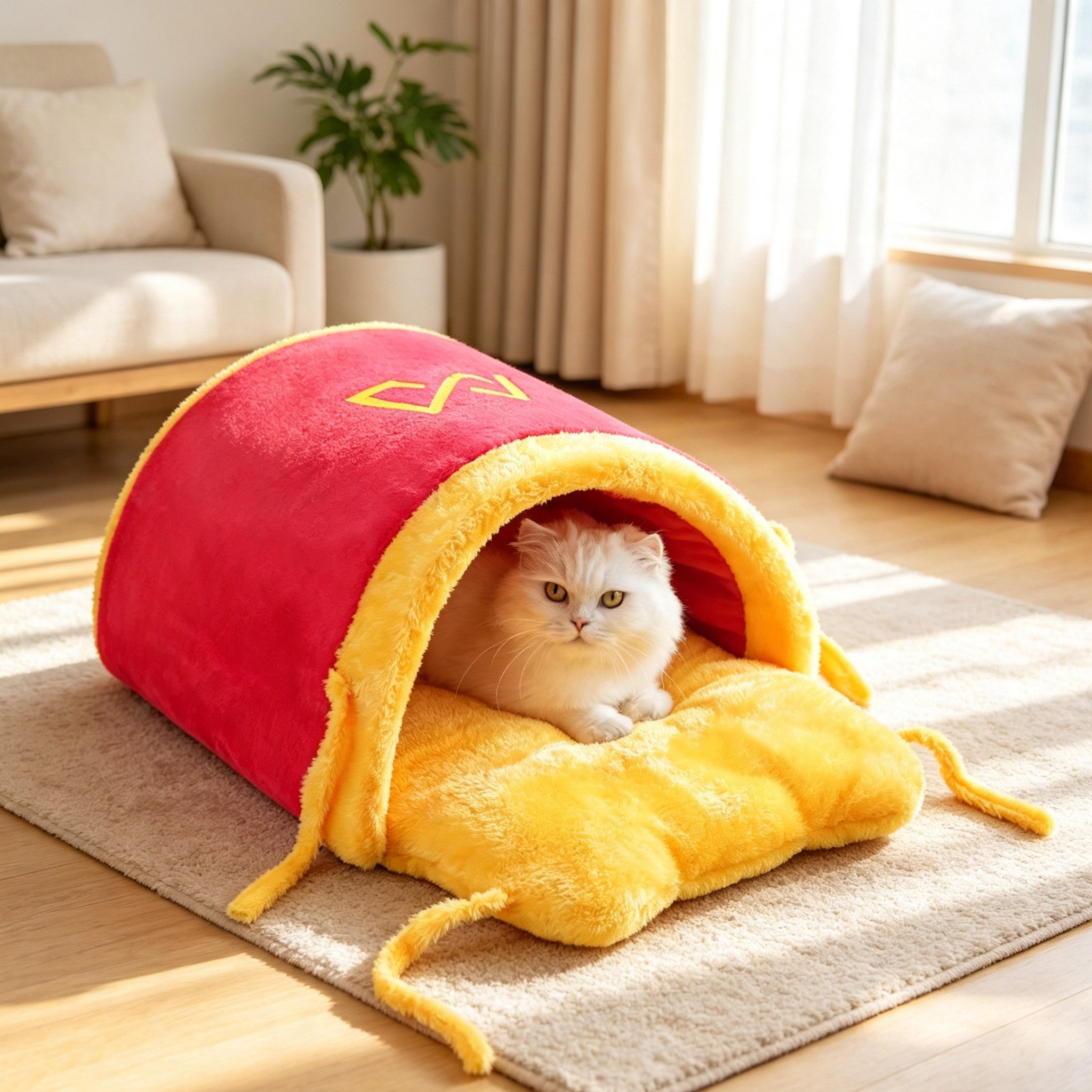 猫窝四季通用半封闭可拆洗猫屋猫房子猫咪睡觉安全感冬季保暖狗窝