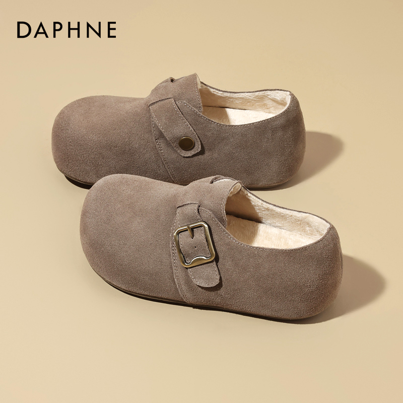 达芙妮热销女鞋！加绒真皮勃肯鞋