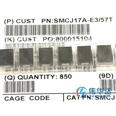 单向瞬变抑制二极管 SMCJ17A 丝印GER 贴片TVS管 17V  SMC 850只