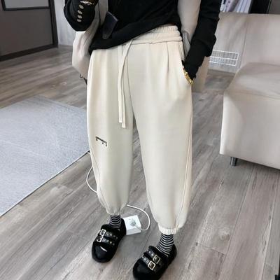 欧货2025秋冬加绒灯笼卫裤