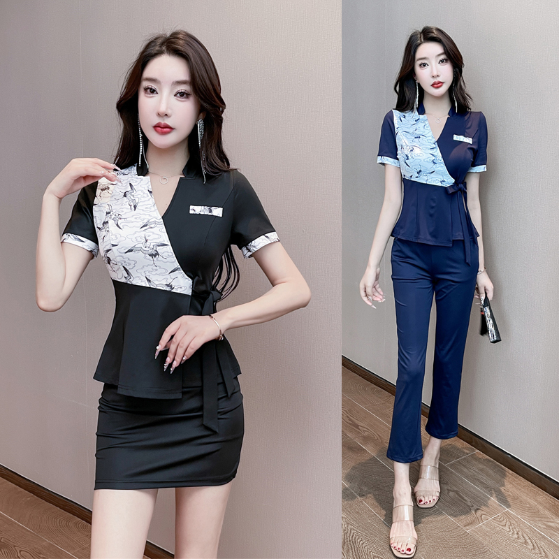 酒店制服显瘦美容按摩工衣