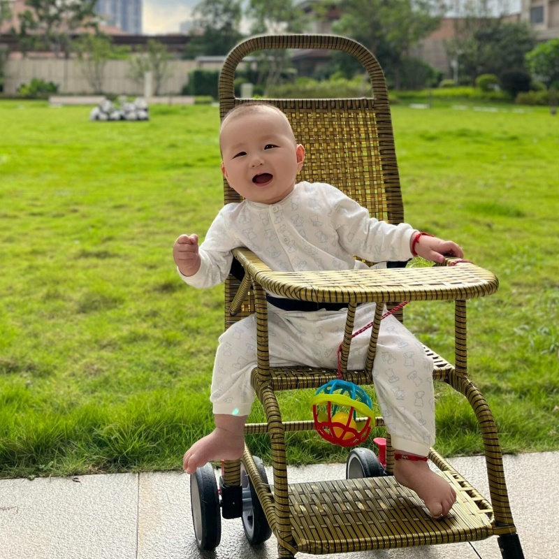 夏季宝宝竹藤推车轻便婴儿仿藤推车小孩儿童竹子小推车藤椅藤编车