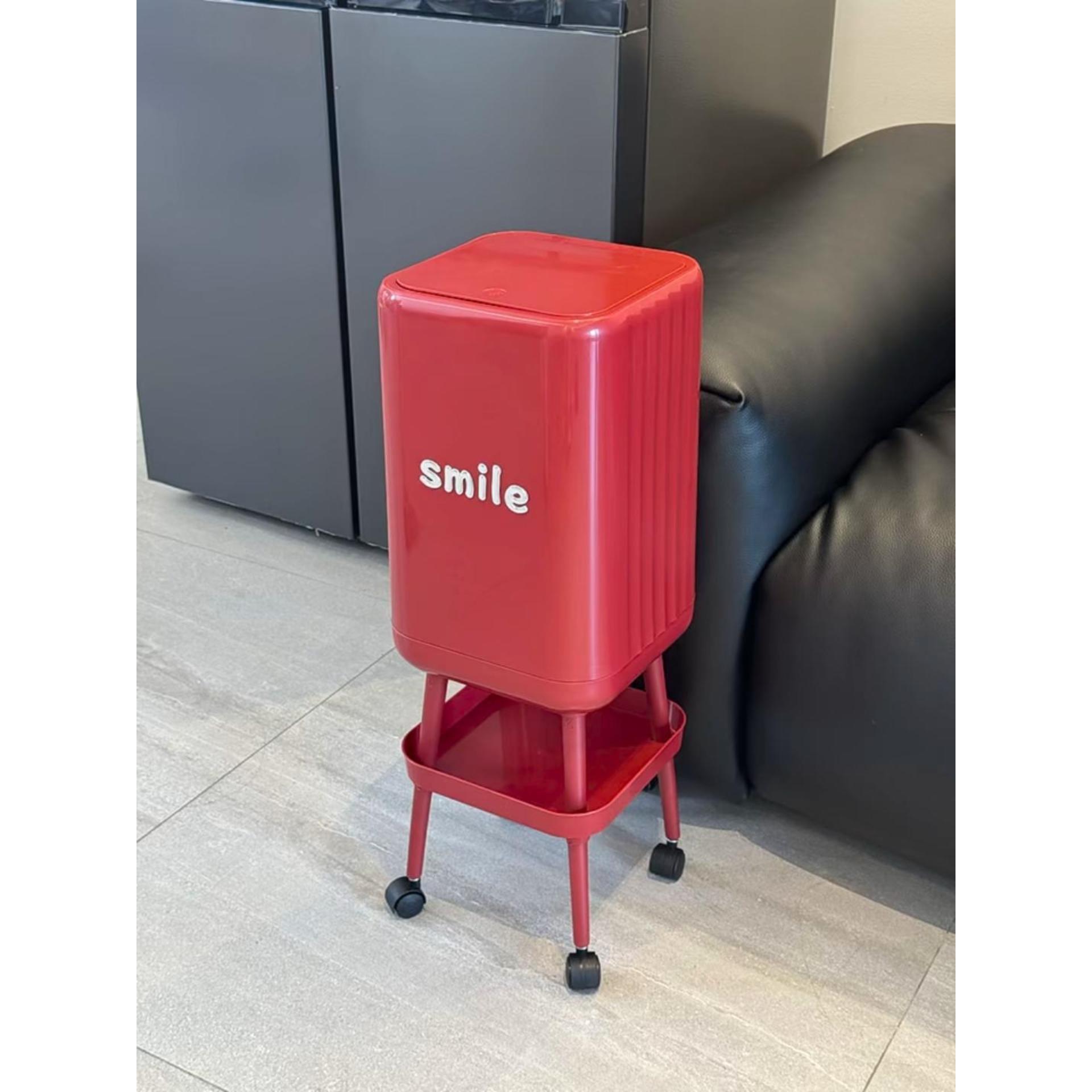 免弯腰垃圾桶家用高颜值轻奢客厅卧室厨房卡通可爱卫生间厕所纸篓