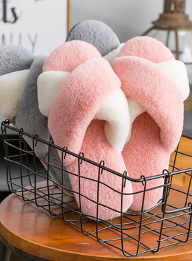 毛毛拖鞋女外穿2021新款韩版ins潮鞋秋冬家用家居地板棉拖鞋子