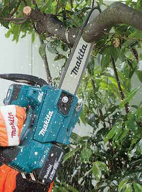 充电式电链锯DUC256/306无绳低噪音木材切割机油锯36V