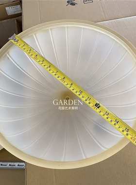 浅黄色南瓜灯罩欧式吊灯底罩圆形欧式吸顶灯复古中间圆形灯罩小孔