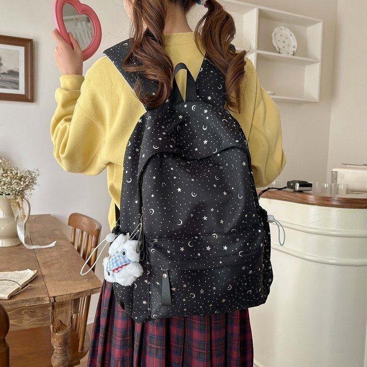 森系学生初中生高中生书包奶油黄星星月亮双肩包大容量ins风背包,箱包皮具/热销女包/男包,双肩背包,淘宝优惠券,粉丝福利购,淘宝优惠卷