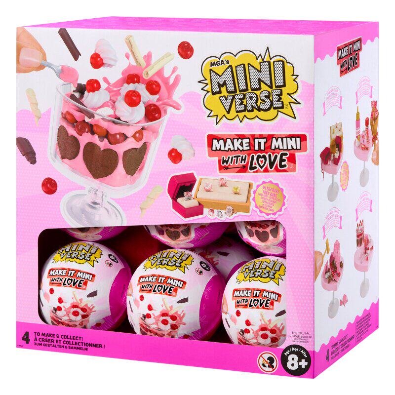 Miniverse盲球情人节限定迷你巧克力戒指微缩模型蛋糕食玩盲盒女