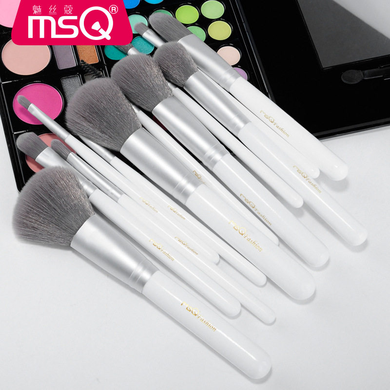MSQ/魅丝蔻12支组合化妆刷套装 初学者全套粉刷彩妆工具桶装套刷