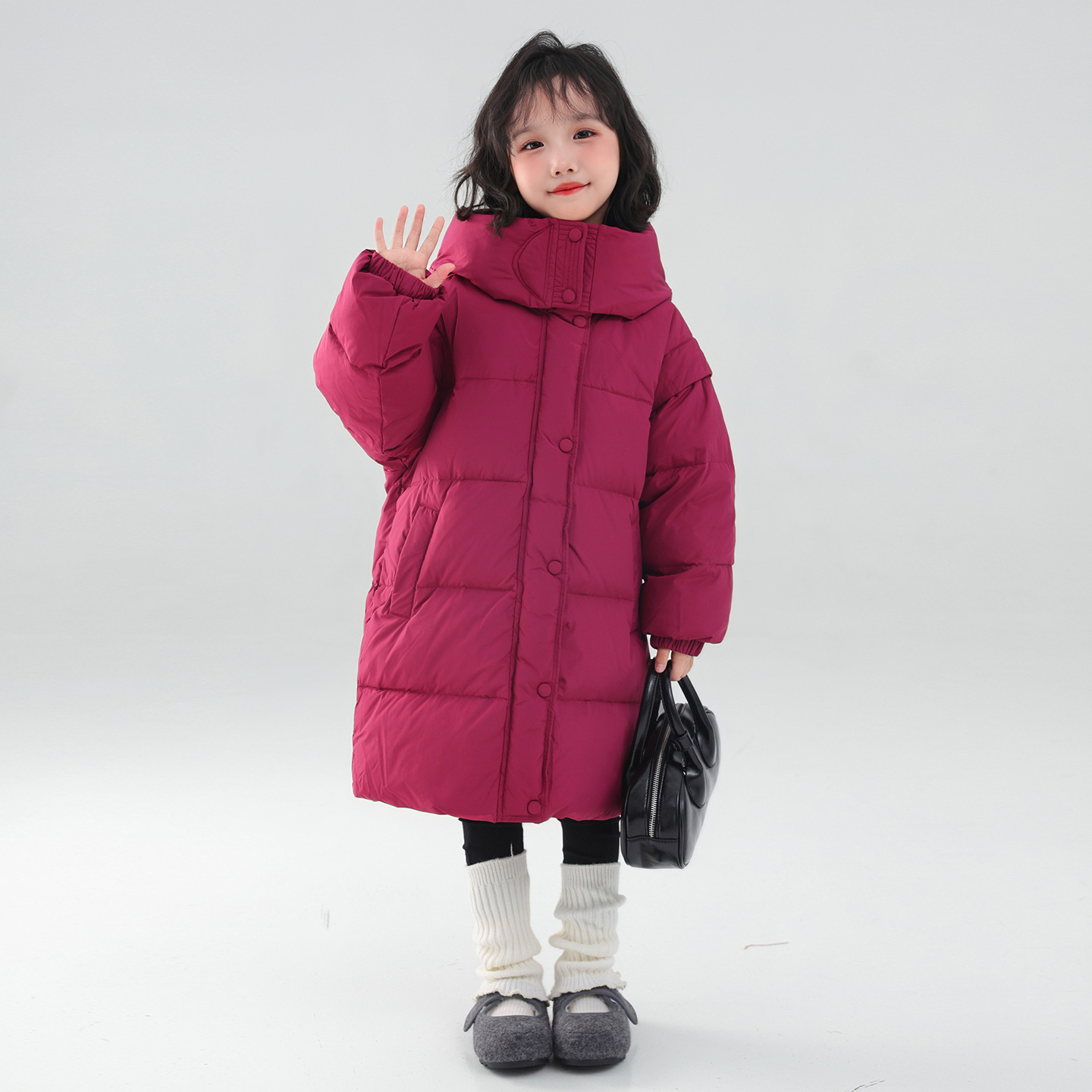 史比星女童羽绒棉服冬装新款棉袄洋气儿童冬季棉衣加厚小女孩外套