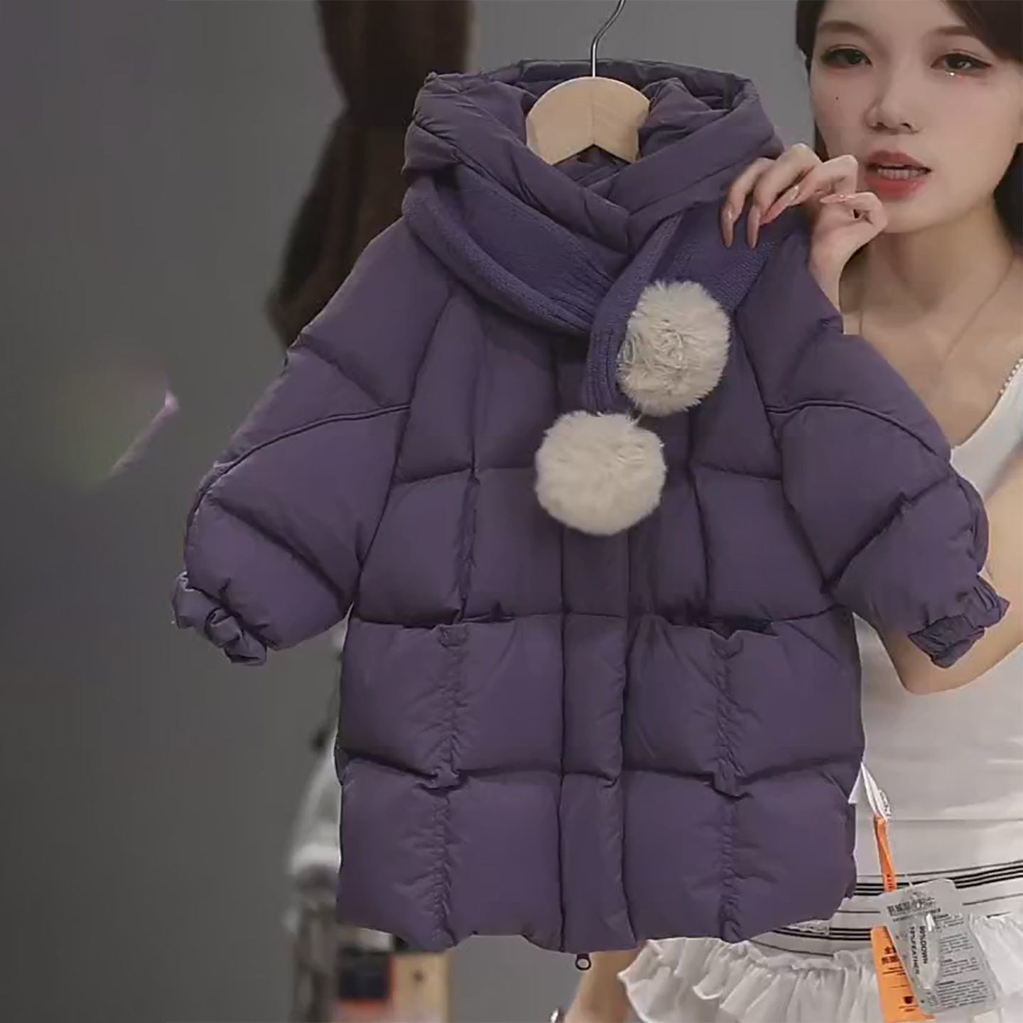 女童羽绒棉服冬装新款冬季2025新款洋气儿童加厚棉衣外套宝宝棉袄