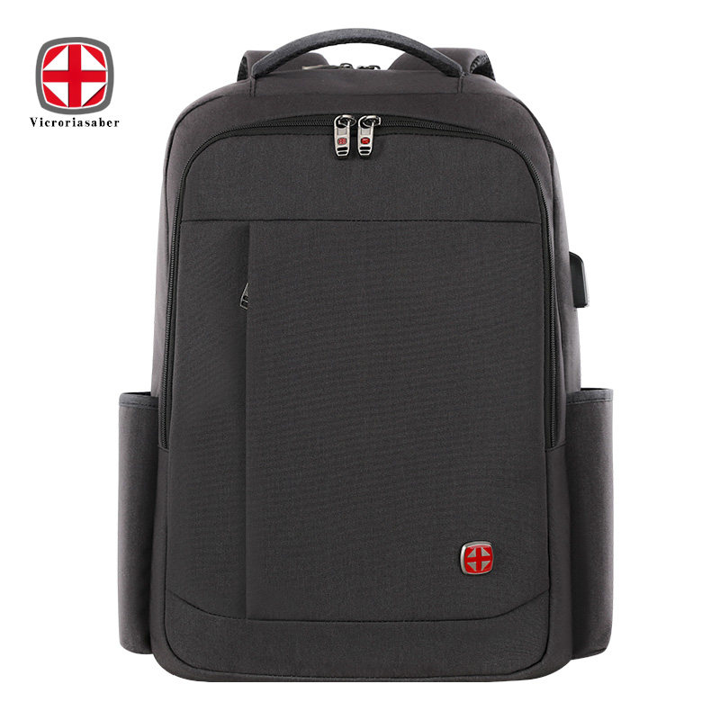 维多利亚双肩包商务瑞士军刀背包16英寸电脑背包商务大容量旅行包