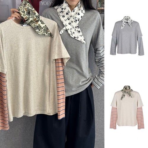 现货秒发 COEMES 官方授权 25新款假两件t恤