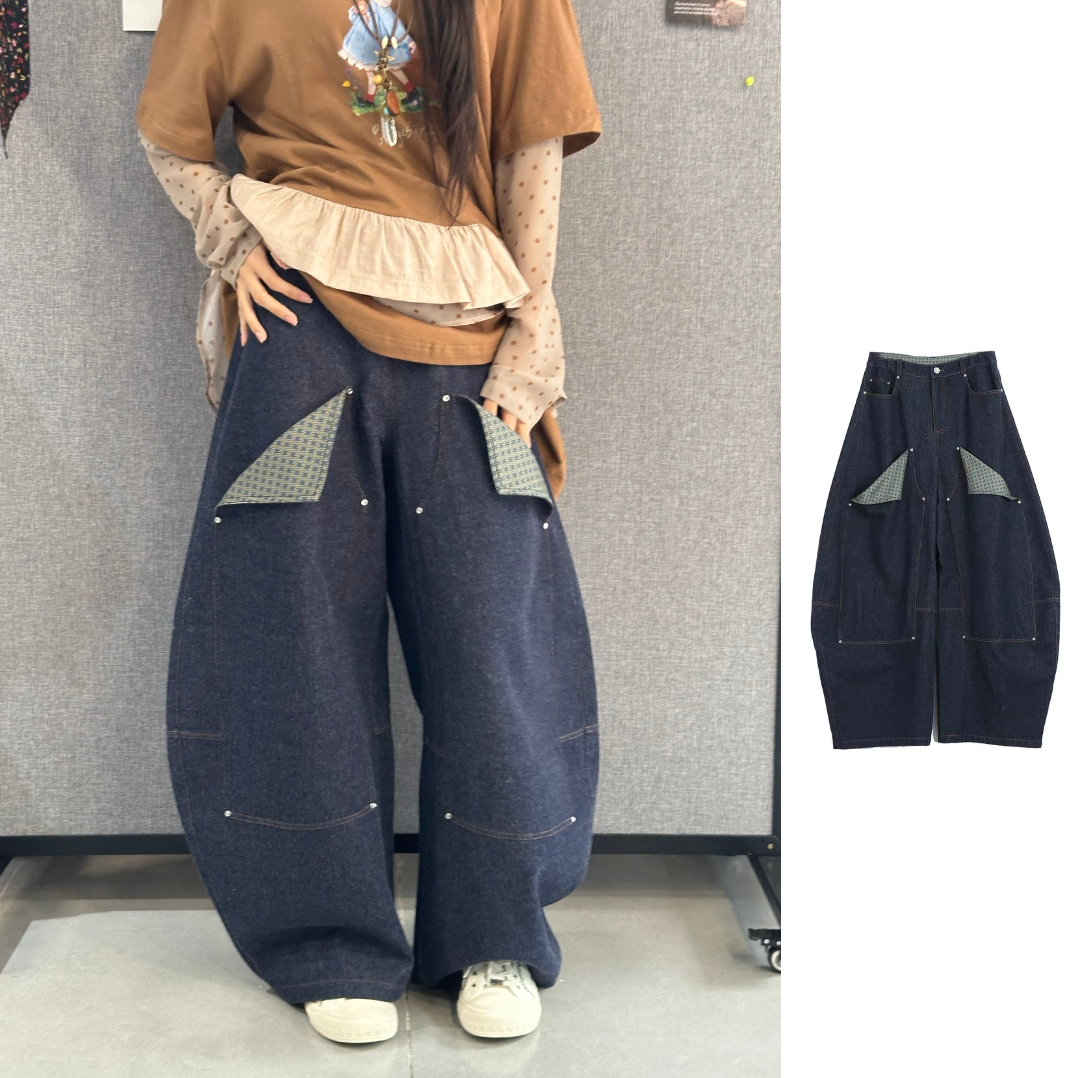 现货秒发 ASYUS 官方授权 26PS大口袋牛仔裤