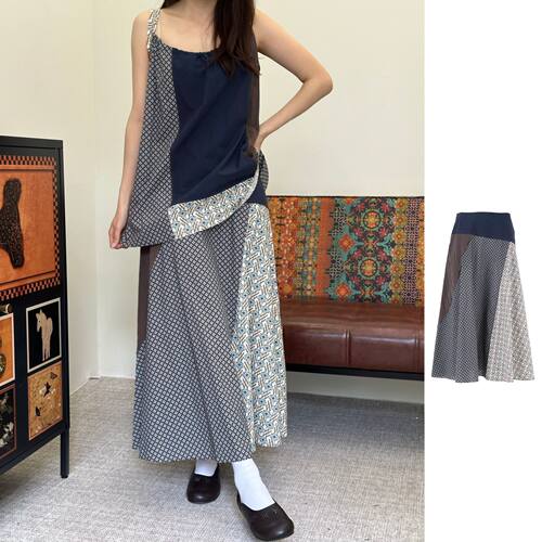 YOEYYOU  官方授权    26SS    量感拼接A摆半裙  YSSS620830