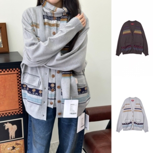 26早春胶囊条纹费尔岛大开衫 官方授权 FAFAMOON 现货秒发