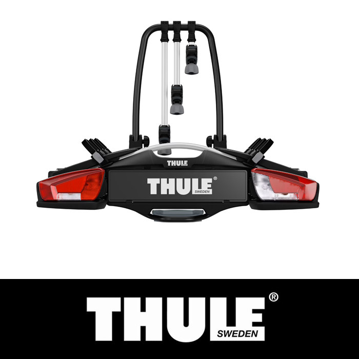 拓乐Thule VeloCompact3紧凑型轻巧后拖钩式自行车架 可搭载3-4辆