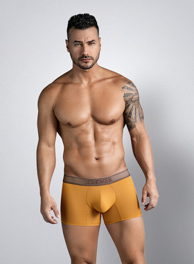 CleverModa 性感男士平角内裤薄高弹U凸立体显大囊袋打底运动1755