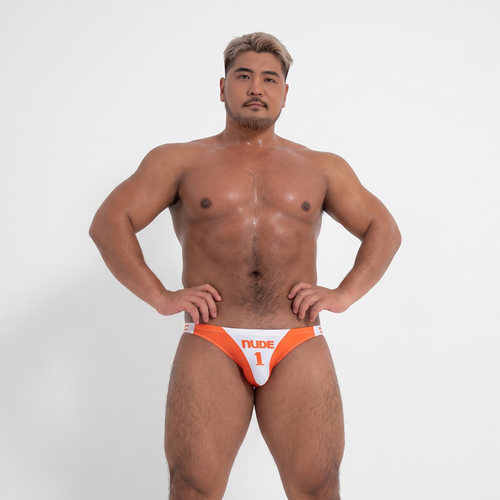 日系低腰男士三角内裤系绳印花