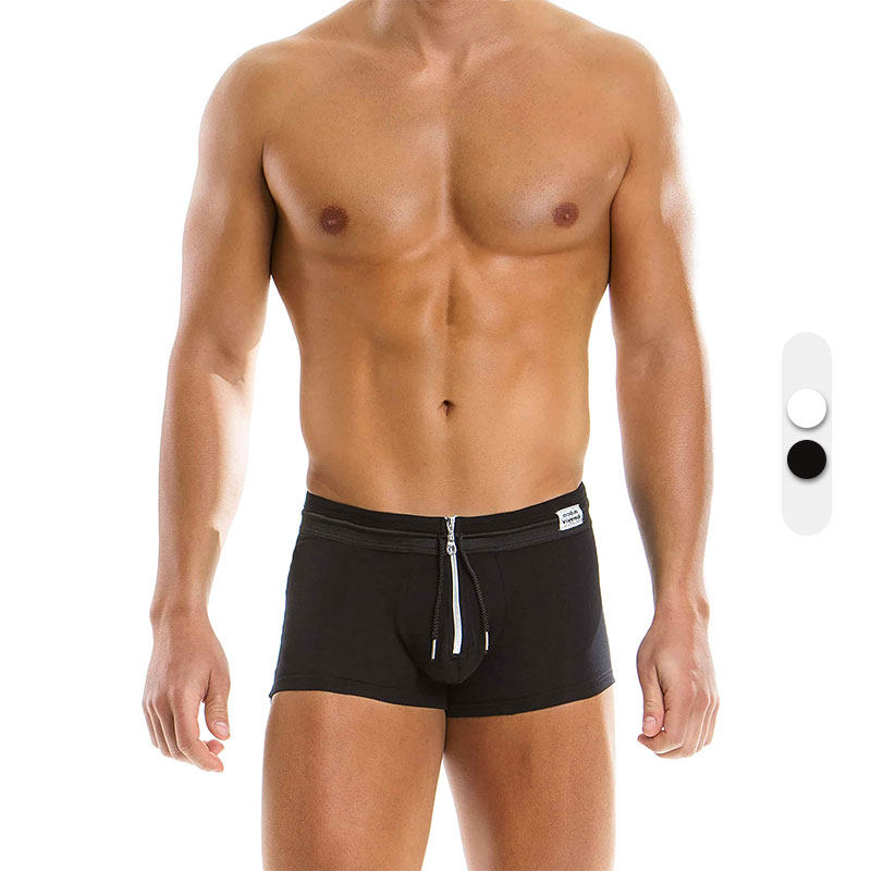 ModusVivendi 活动拉链性感男士平角内裤棉系绳U凸囊袋时尚 02922