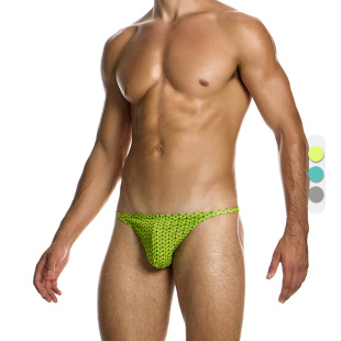 立体U凸囊袋04511 丁字裤 MODUS VIVENDI性感高弹超薄纱网透气男士