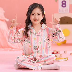 女童睡衣可爱春秋天长袖家居服