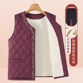 奶奶冬装 加厚马夹外套中老年人马甲女保暖小棉衣妈妈秋冬背心 大码