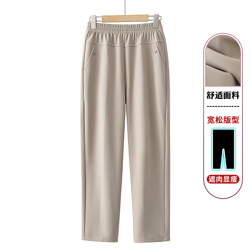 奶奶裤子春秋中老年人女裤妈妈裤直筒裤大码老人太太休闲春季长裤图片