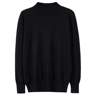 中老年女装春秋新款百搭打底衫妈妈纯色毛衣奶奶装老太太针织衫