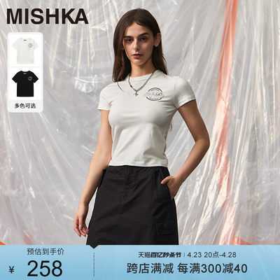 MISHKA短袖美式高街刺绣绣花·