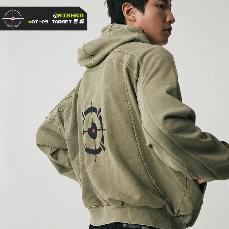 MISHKA26秋冬瞄准镜ArmyTech城市机能风隐市通勤工装面罩拉链卫衣