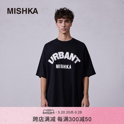 Mishka大眼球短袖字母印花T恤