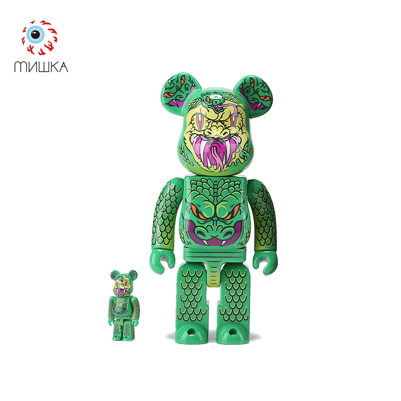MISHKA X BE@RBRICK联名款 MADBALLS暴力熊收藏公仔SNAKE BAIT