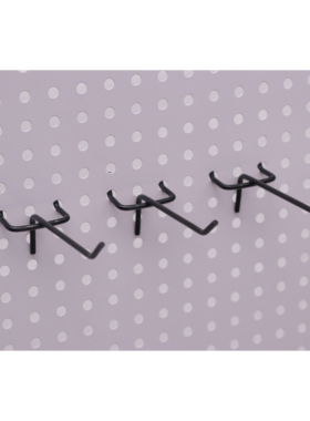 黑色白色洞洞板孔板挂钩五金工具展示架超市饰品店便利店收纳挂钩