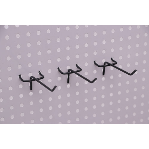 黑色白色洞洞板孔板挂钩五金工具展示架超市饰品店便利店收纳挂钩