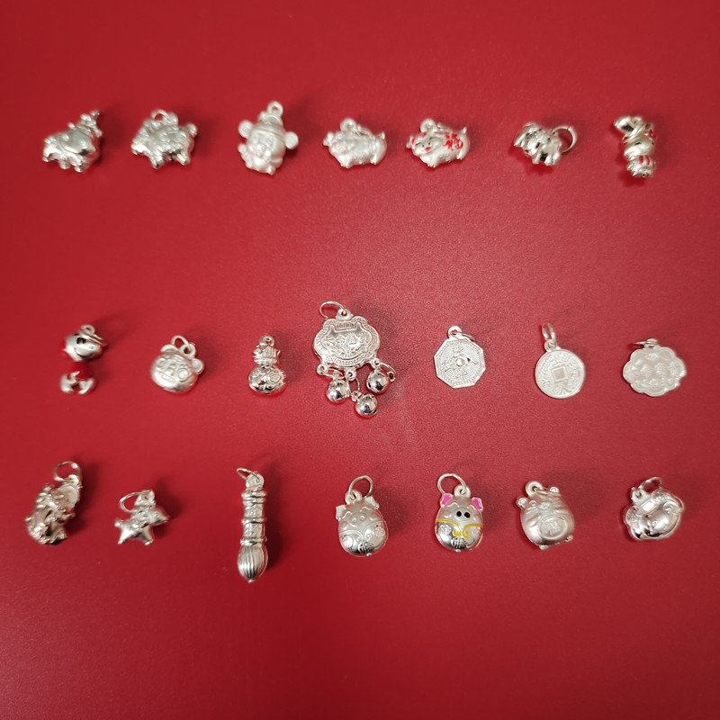 999纯银吊坠DIY手工材料生肖配件