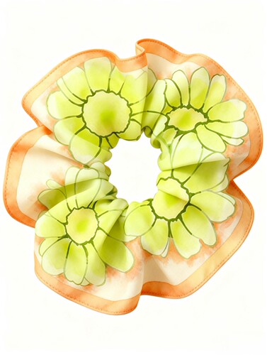 原创板绘约稿清新绿雏菊印花亲子装童裙发饰箍圈饰鞋包棒球太阳帽