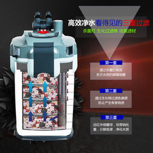 鱼缸过滤器过滤桶三合一外置净水过滤设备缸外瀑布式水族箱过滤器
