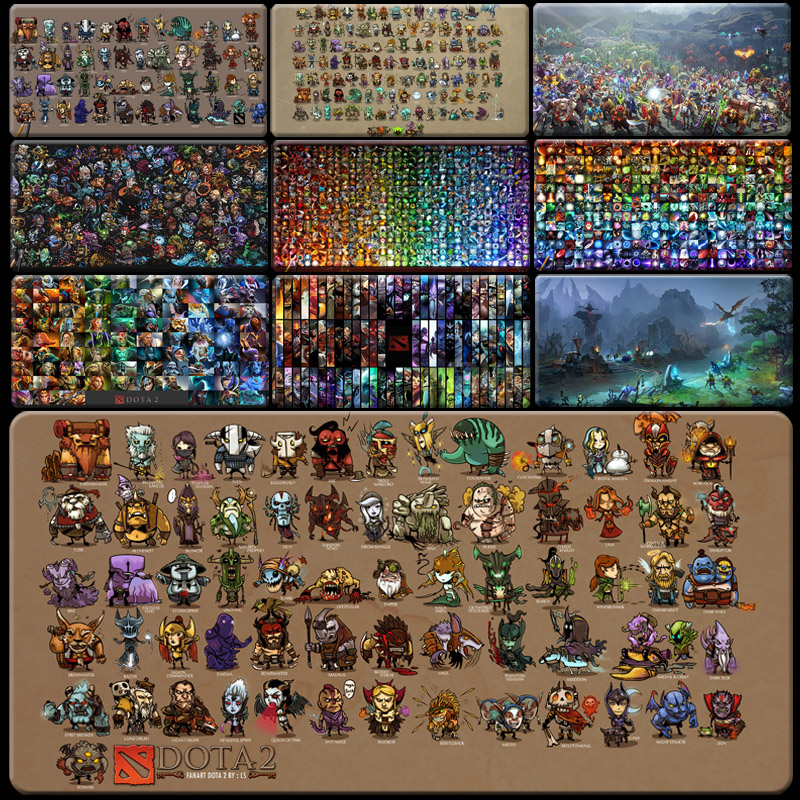 Dota2鼠标垫游戏周边工作室超大笔记本电脑键盘加厚动漫竞技桌垫