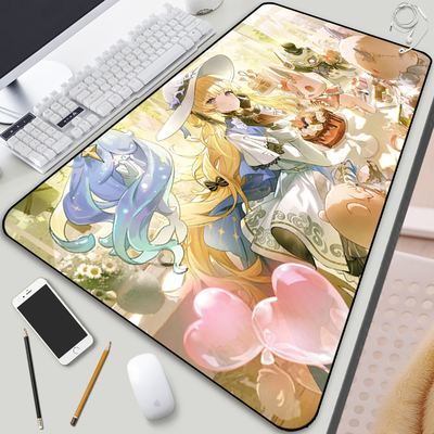 鸣潮二游谷子定制键盘鼠标书桌垫