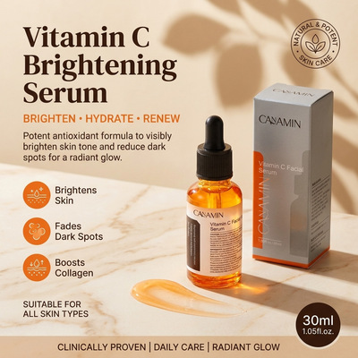 跨境亚马逊 Vitamin C Facial Serum 面部补水保湿维生素C精华液