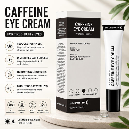 跨境 TK 咖啡因眼霜Caffeine Eye Cream保湿滋润改善暗沉眼部精华