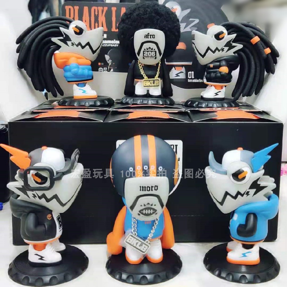 正版lamtoys变色龙6代第六7代盲盒潮玩公仔街头脏辫