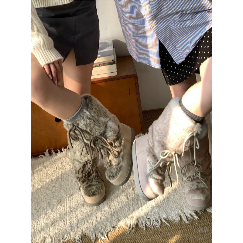 阿勒泰超火厚底加绒雪地靴女2025新款冬季加绒防滑毛毛靴东北棉靴,女鞋,时尚雪地靴,淘宝优惠券,粉丝福利购,淘宝优惠卷