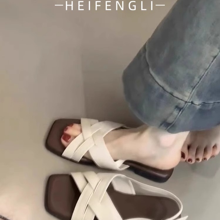 真皮复古罗马凉鞋女夏外穿沙滩鞋