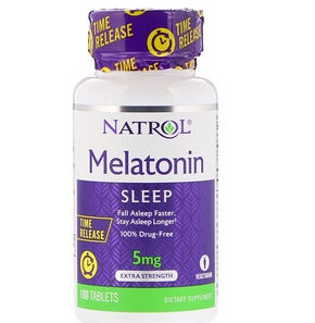 美国直邮 美国 Natrol 褪黑素缓释片 Melatonin sleep 5毫克100粒